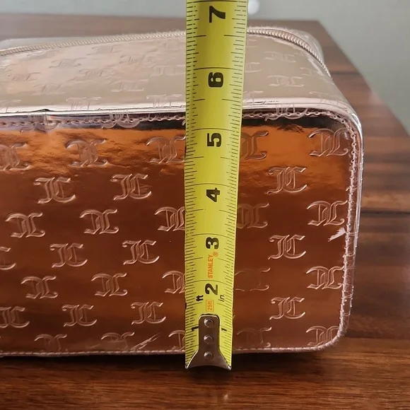 Juicy Couture Metallic Rose Gold Travel Cosmetic Case - Picture 16 of 16